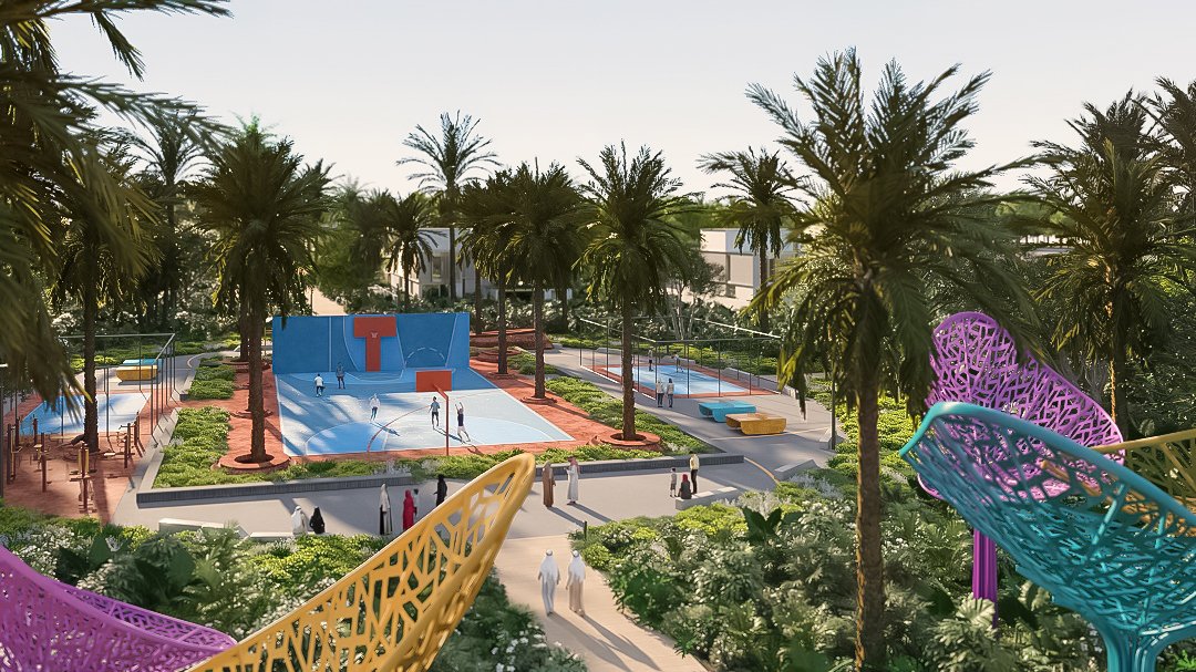 Stunning Eco Corniche boardwalk through mangroves at Saadiyat Lagoons.